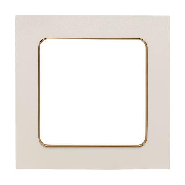 Рамка 1-м Стокгольм бел. с линией цвета шампань PROxima EKF EYM-G-302-10