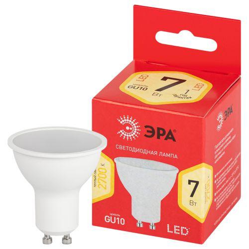 Лампа светодиодная RED LINE LED MR16-7W-827-GU10 R 7Вт MR16 софит 2700К тепл. бел. GU10 Эра Б0050198