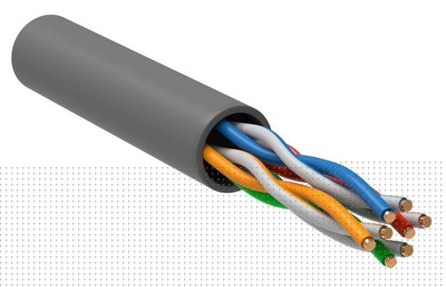 Кабель витая пара U/UTP кат.5E 4х2х24AWG solid CCA PVC сер. (м) GENERICA BC1-C5E04-111-100-G