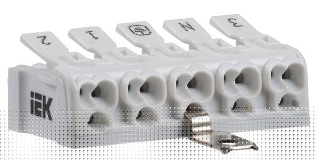 Клемма пружинная соединительная КСПз5-3L+N+PE IEK UKZ-B06-5P-F0-E1-10