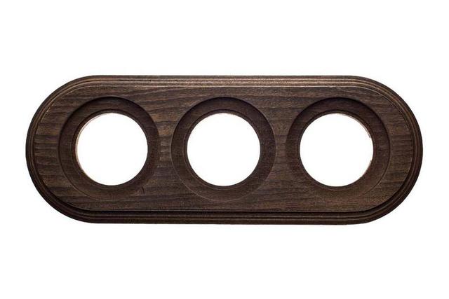 Рамка 3-м ОП ретро старое дерево Bironi BF1-630-17