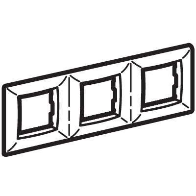 Рамка 3-м 2+2+2мод. Brava син. DKC 75013L