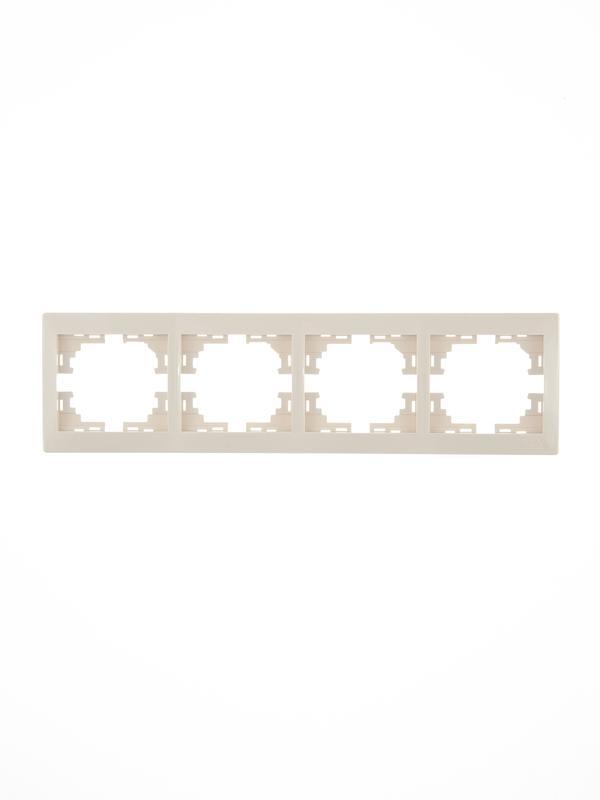 Рамка 4-м Mira горизонт. крем. LEZARD 701-0300-149