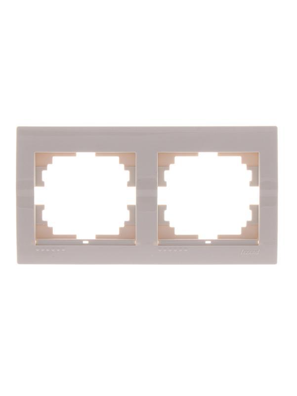 Рамка 2-м Deriy горизонт. крем. LEZARD 702-0300-147