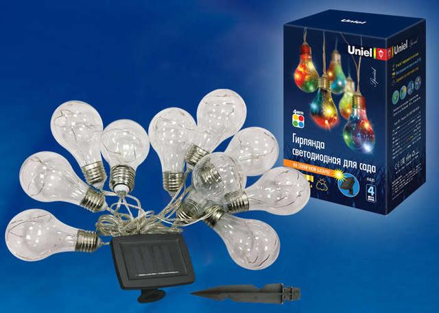 Гирлянда садовая USL-S-126/PT4000 BULBS IP44 солнечная батарея Uniel UL-00003332