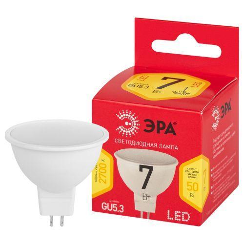 Лампа светодиодная RED LINE LED MR16-7W-827-GU5.3 R 7Вт MR16 софит 2700К тепл. бел. GU5.3 Эра Б0050231